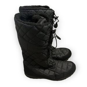 Women's Magellan Black Quilted Winter Snow Boots